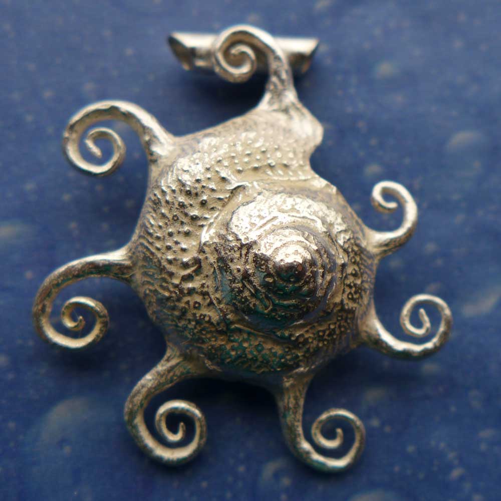 Silber Schnecke Kettenanhänger