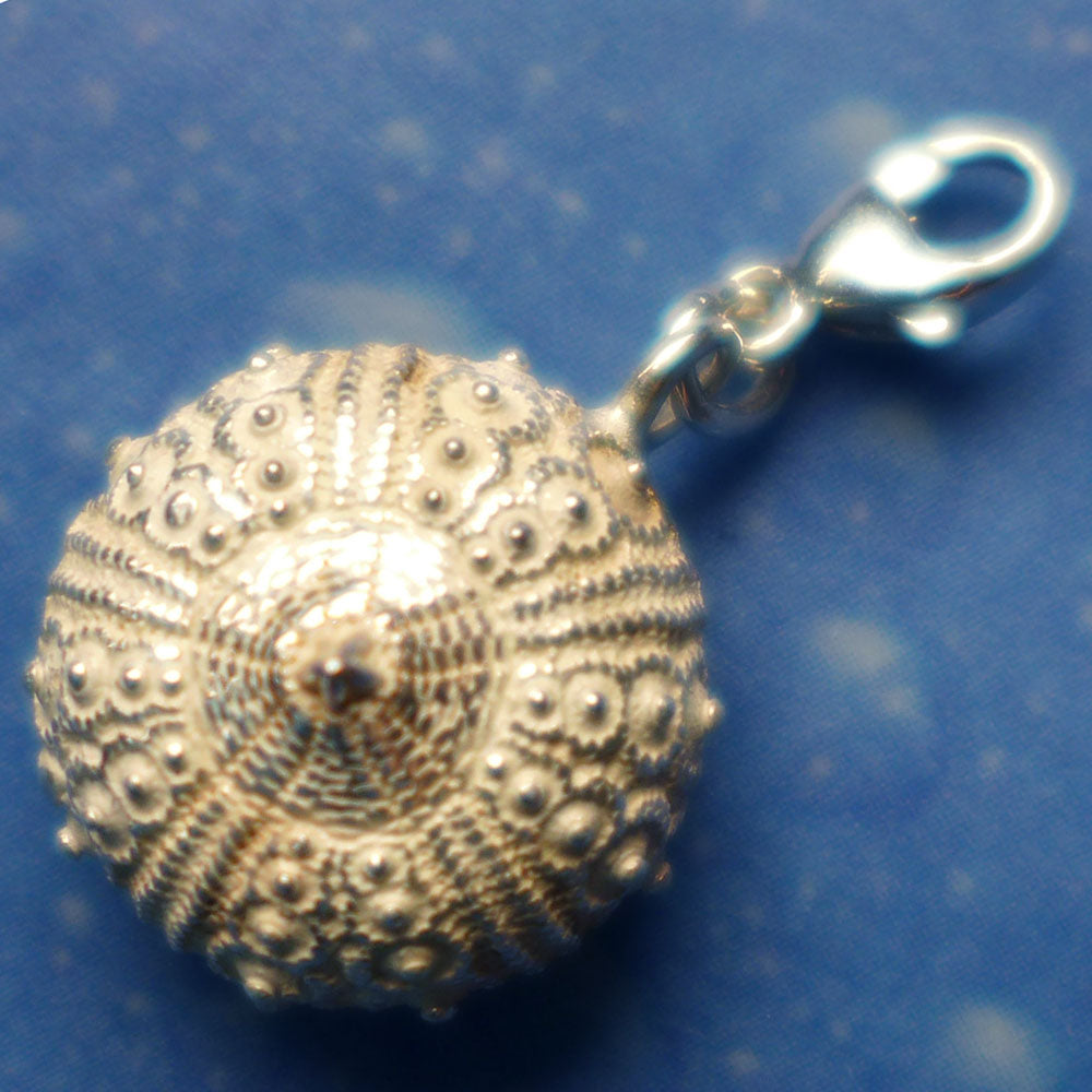 Seeigel Charms Kettenanhänger in Sterling Silber
