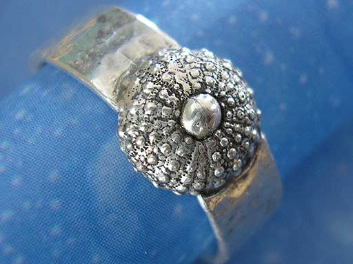 Seeigel Schmuck Ring Silber