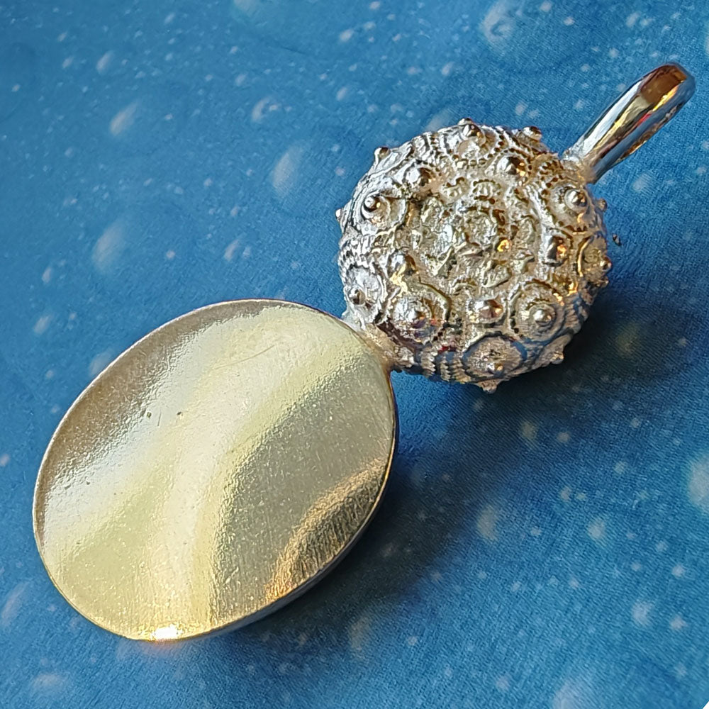 Seeigel Schmuck Feueropal Kette