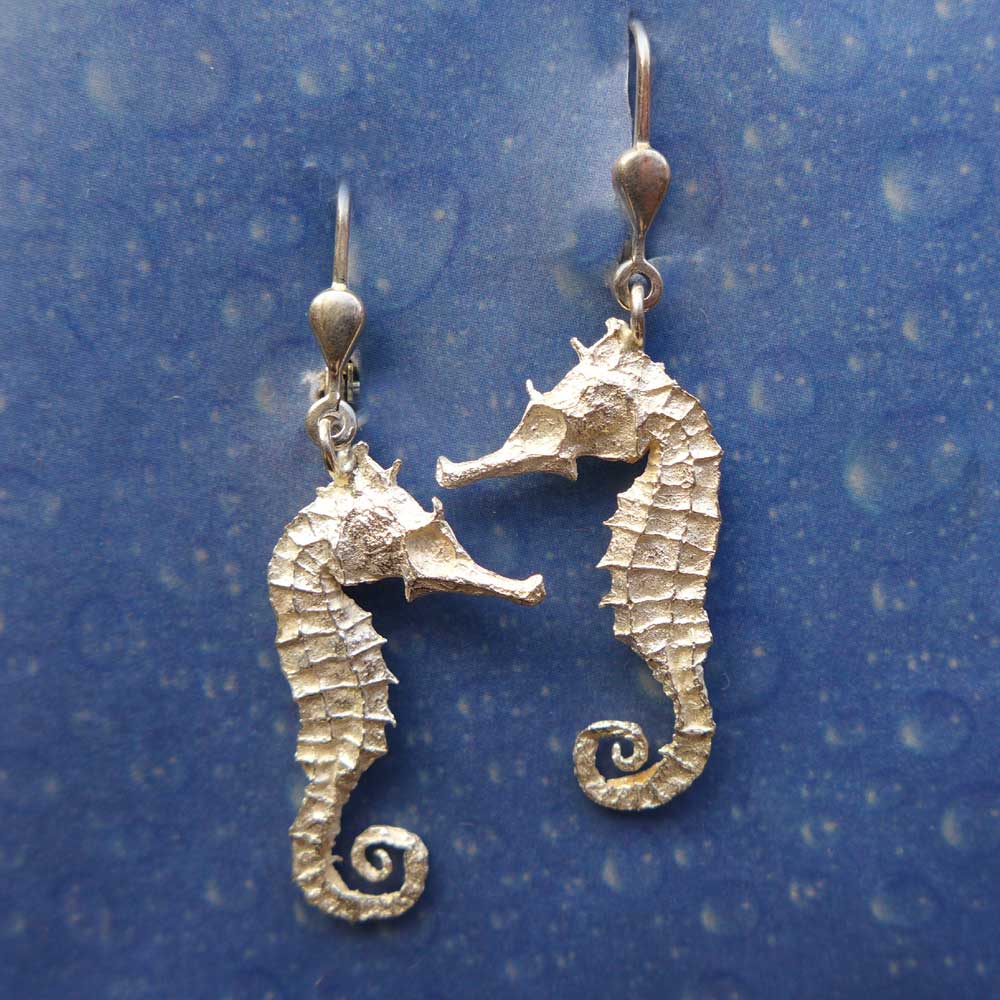 Seepferdchen Silber Ohrringe Schmuck