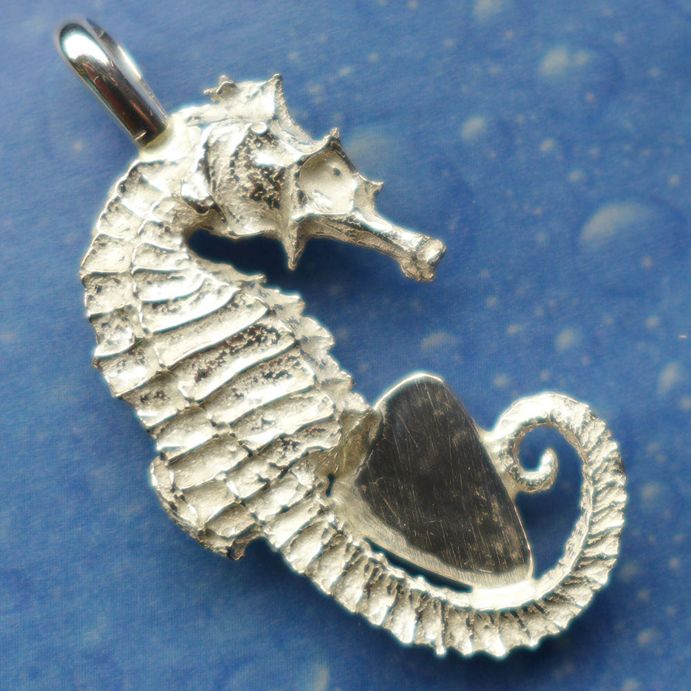 Seepferdchen Kettenanhänger Silber Schmuck