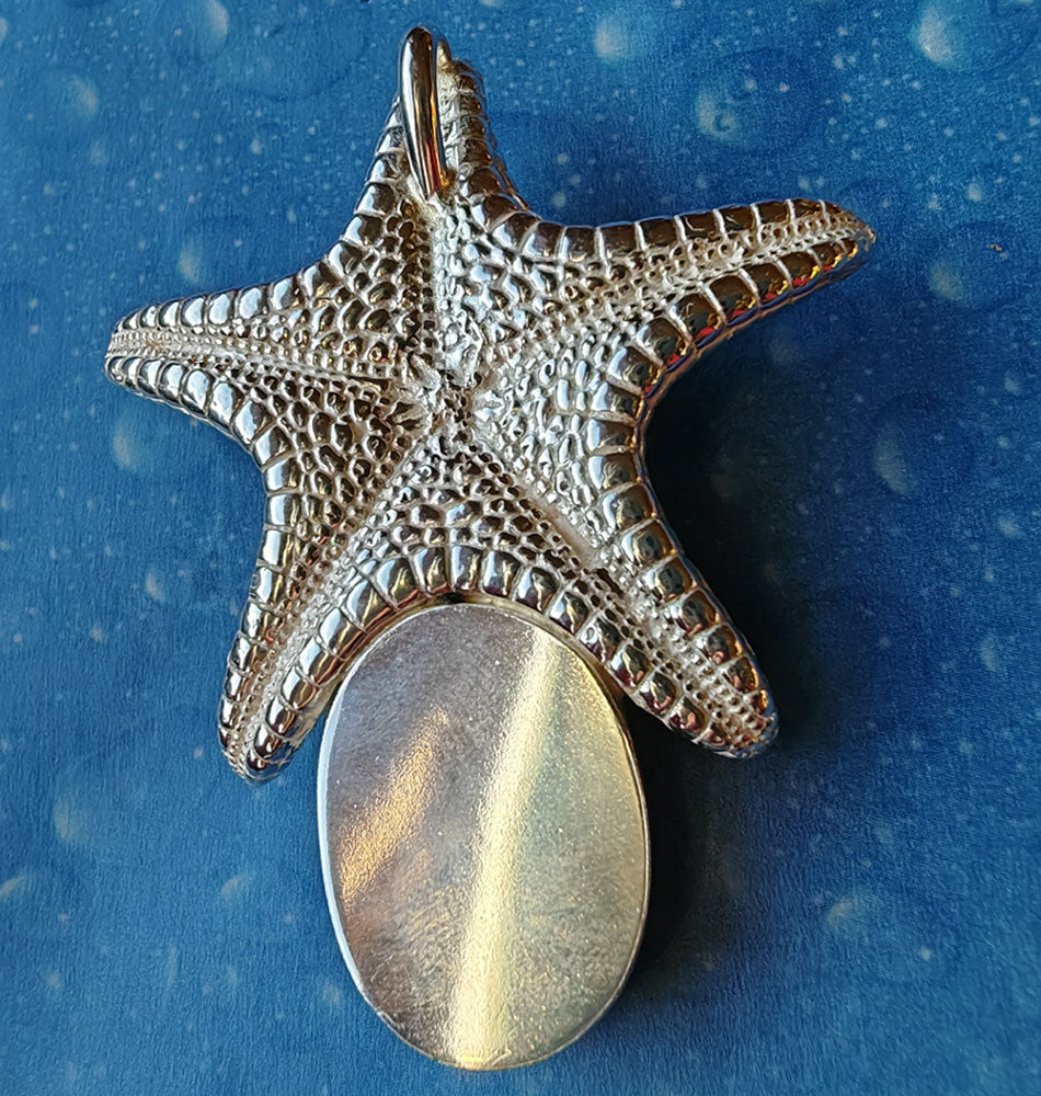 Seestern Kettenanhänger mit Chrysokoll Silber