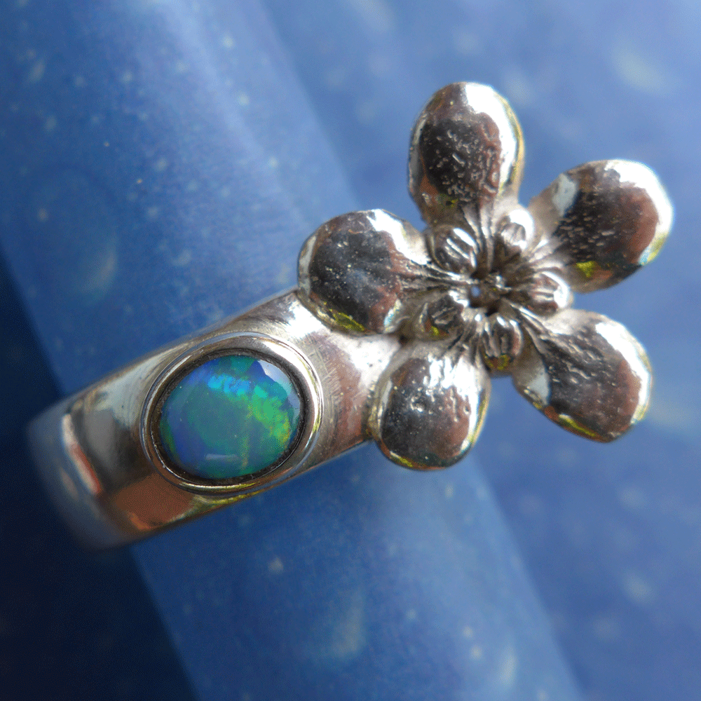 Ring Flora Silber Jasmin Blüte