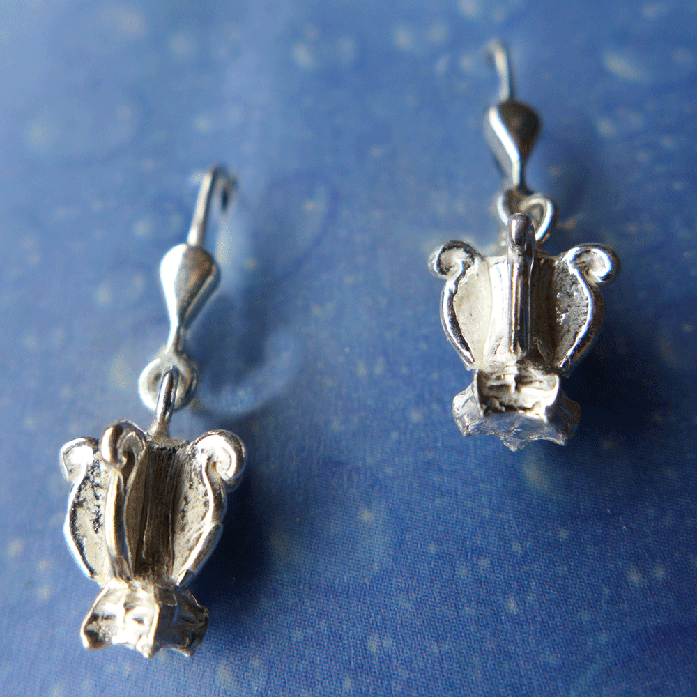 Blütenschmuck Silber Ohrringe