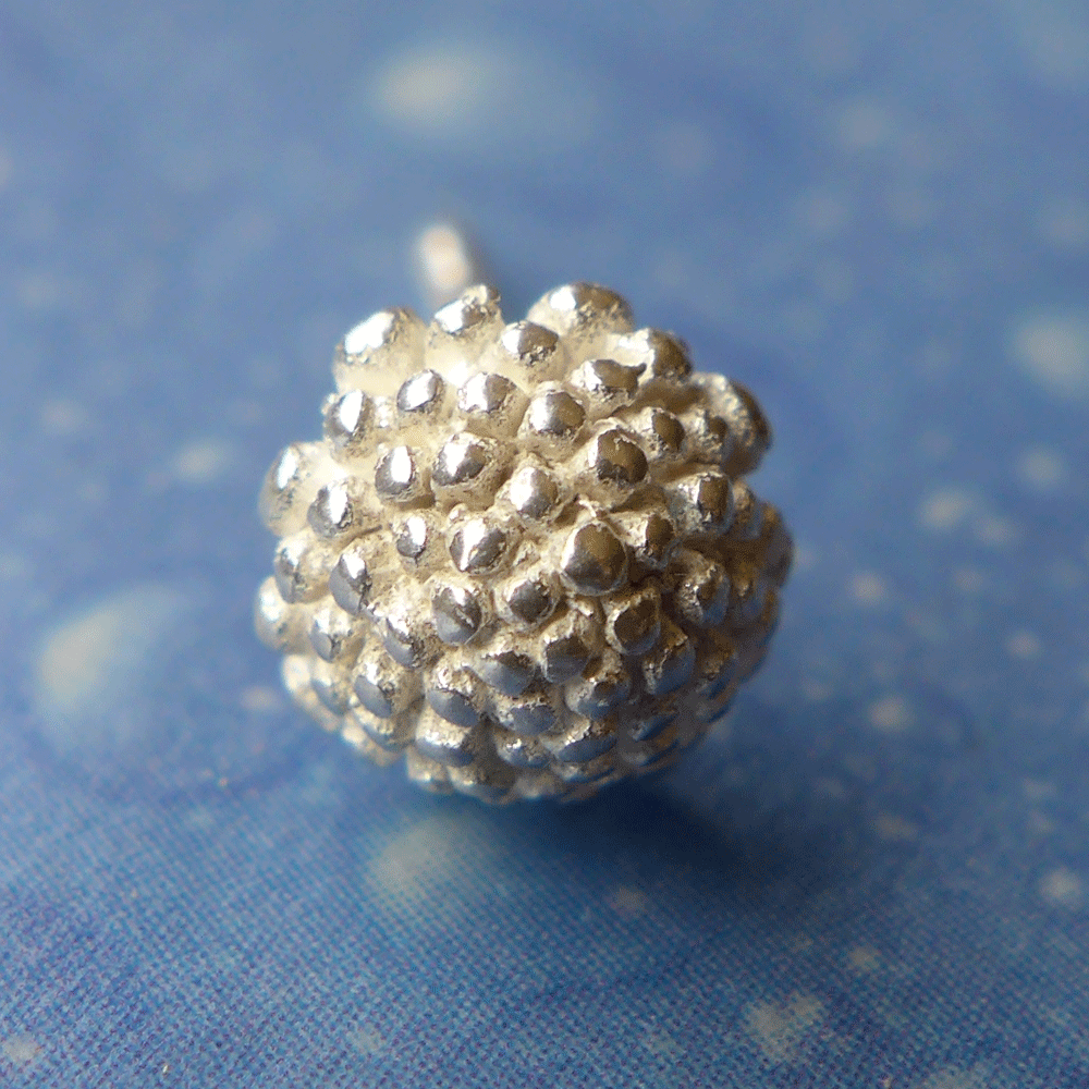 Ohrstecker für Blumenkinder Blüte Silber