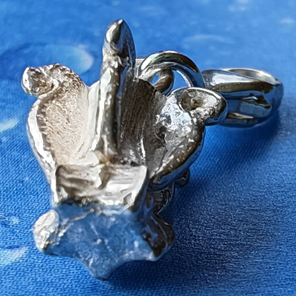 Blumenschmuck Kettenanhänger Silber