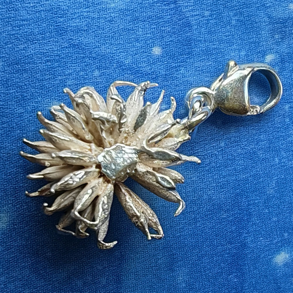 Silber Blumen Schmuck Blüte