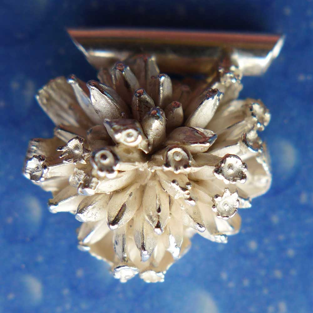 Skabiose Blüte Silber Teufelsabbiss Anhänger