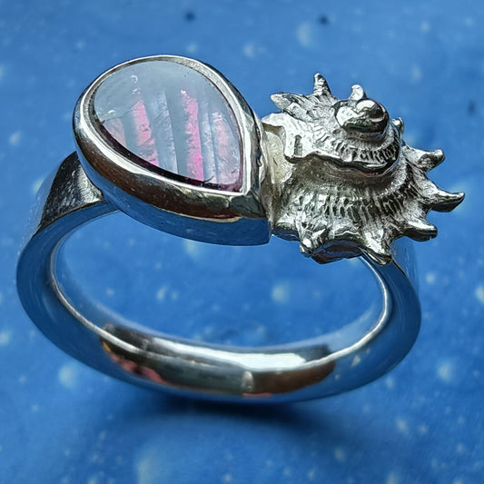 Strandgut Turmalin Ring Silber