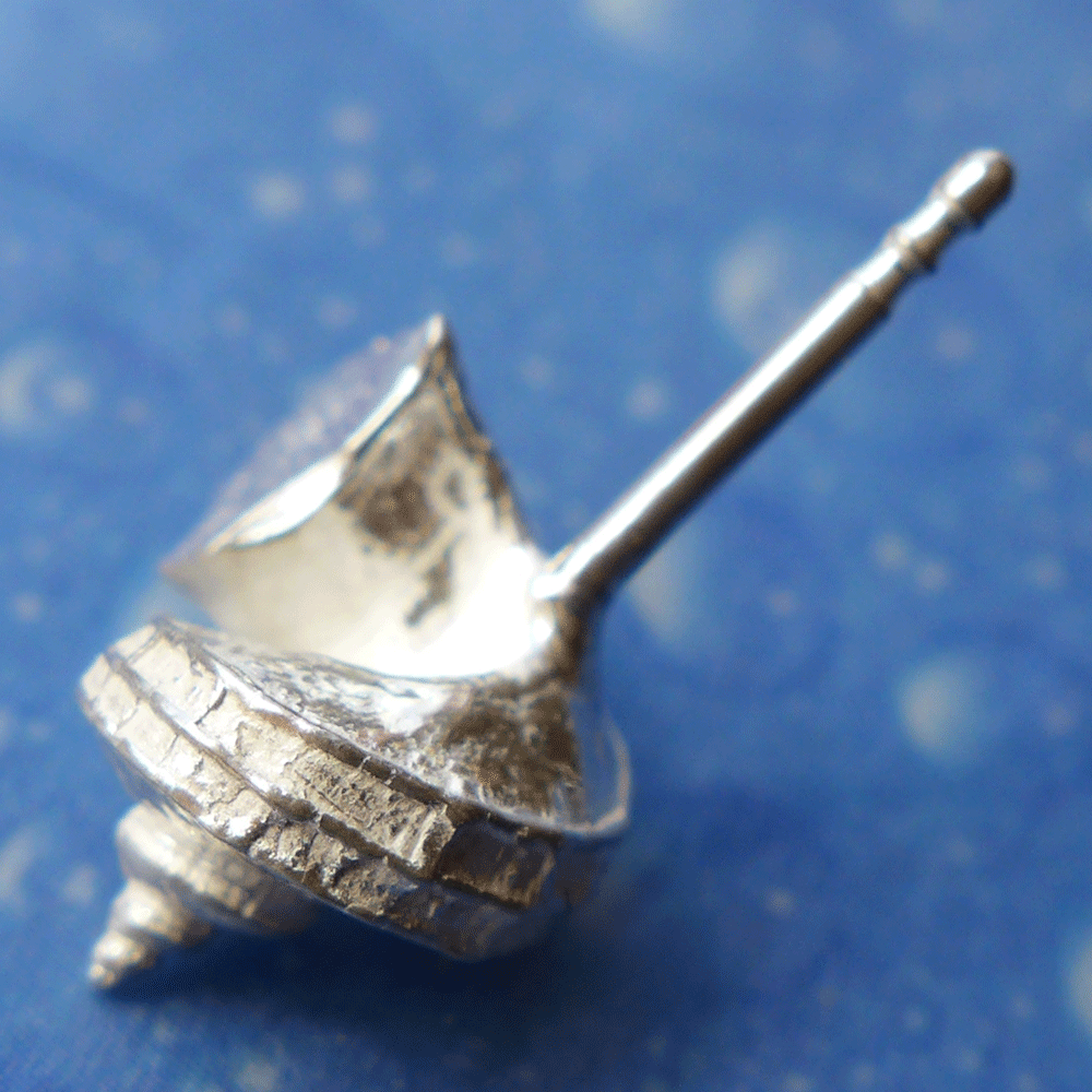 Silber Dorn Schnecke Ohrstecker Taucher