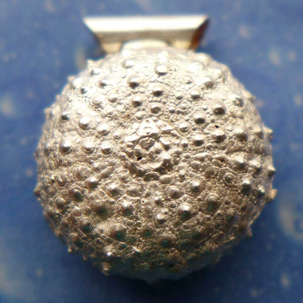 Taucherschmuck Seeigel Kettenanhänger Silber