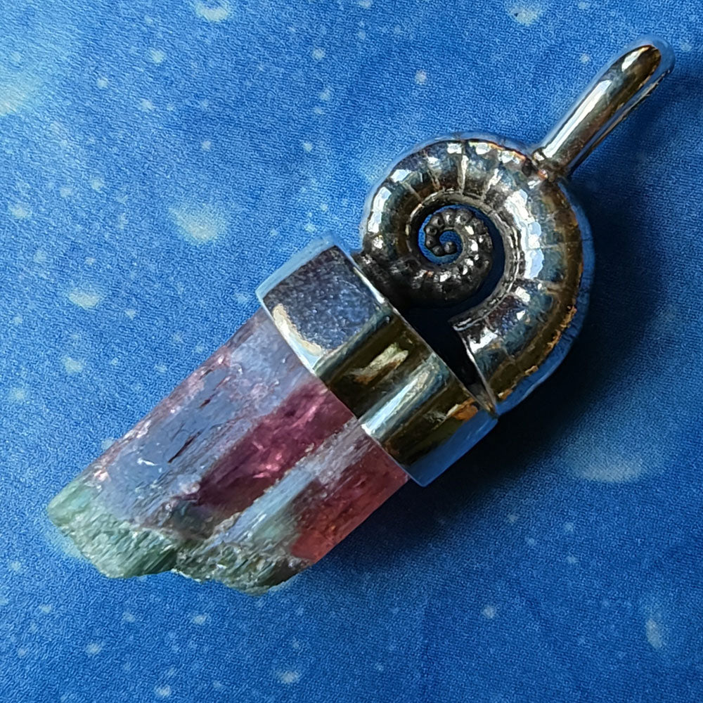 Turmalin Kristall bicolour Silberschmuck