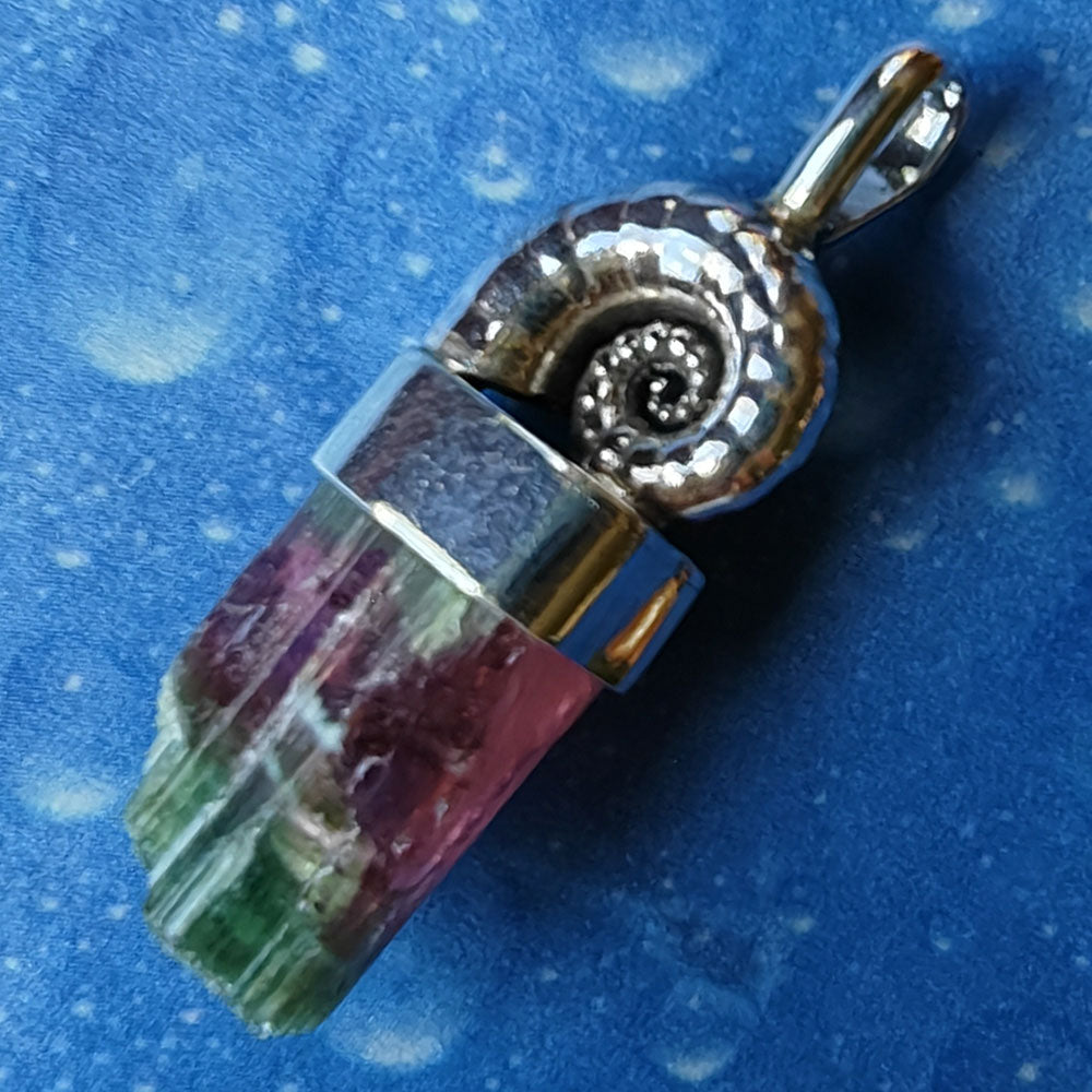 Turmalin Kristall maritimer Silberschmuck