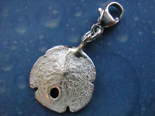 Unterwasser Charms Sanddollar Silber