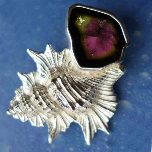 Maritimes Design Wassermelonenturmalin Schmuck