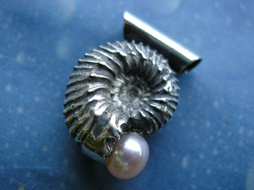 Schmuck Perle Anhänger Ammonit