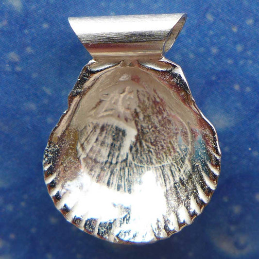 Muschelschmuck Pilgerweg Anhänger Rückseite