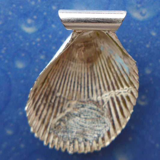 Muschelschmuck Anhänger Feile Rückseite