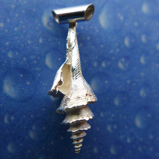Meerschmuck Schnecke Anhänger Pagode Rückseite