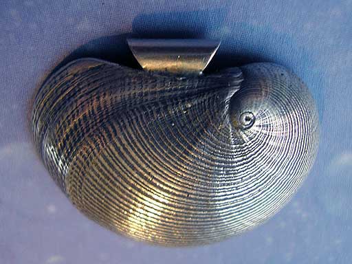 Weißer Mond Anhänger Schnecke