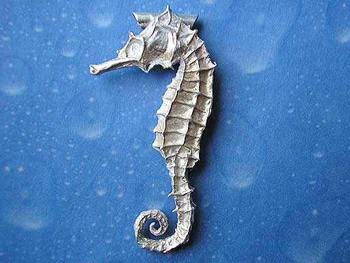 Seepferdchen Kettenanhänger Schmuck Silber