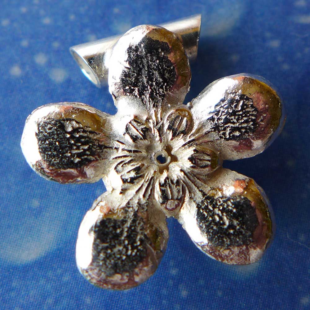 Blütenschmuck Jasmin Anhänger Silber