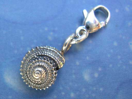 Stachelige Knopfschnecke Charms mit Karabiner