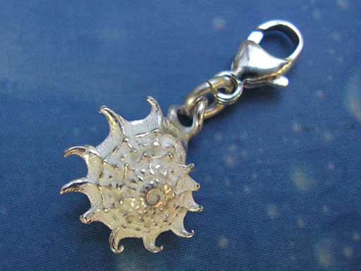 Stachelige Sonnenschnecke xxs Charms mit Karabiner