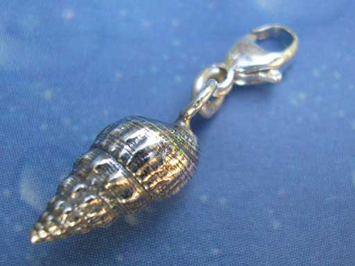 Elegante Seetangschnecke dick m Charms mit Karabiner