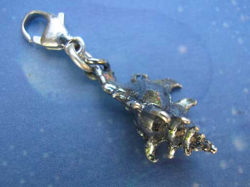 Schlanke Hakenschnecke Charms mit Karabiner