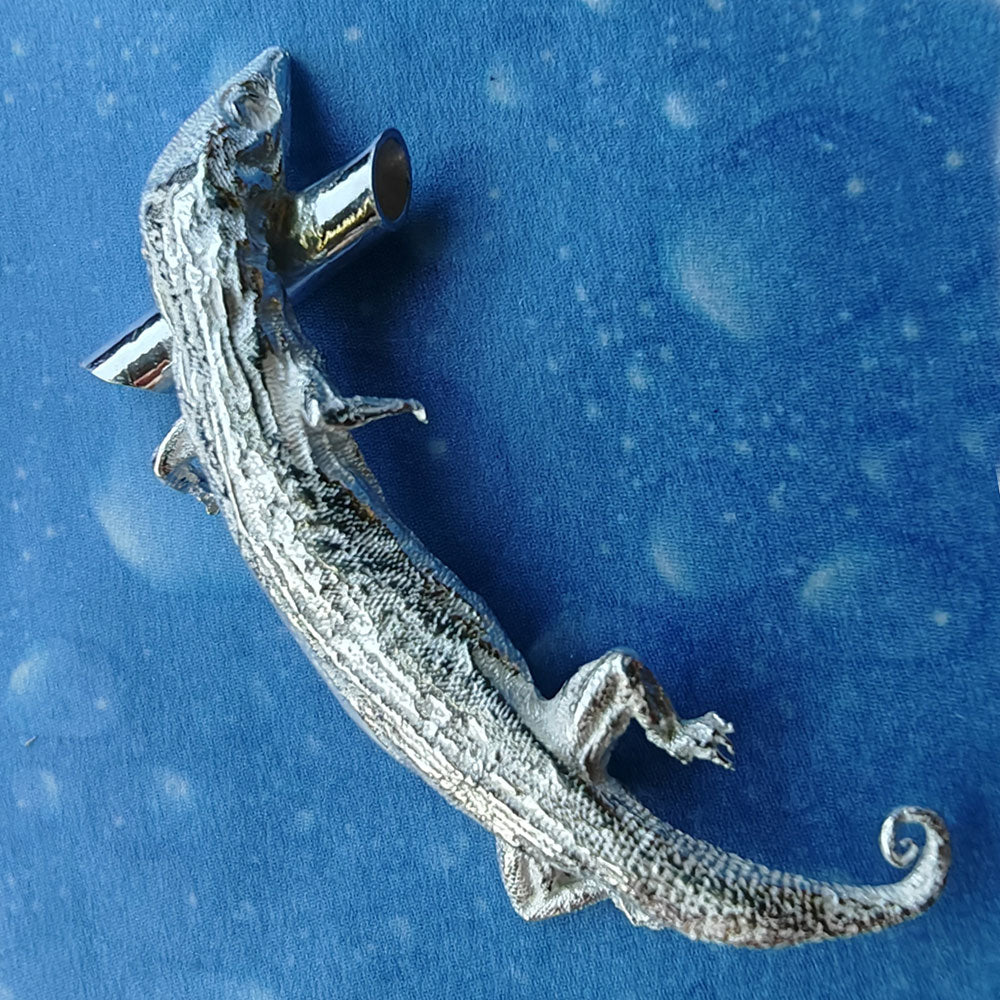 Silber Echse eidechse Gecko Anhänger