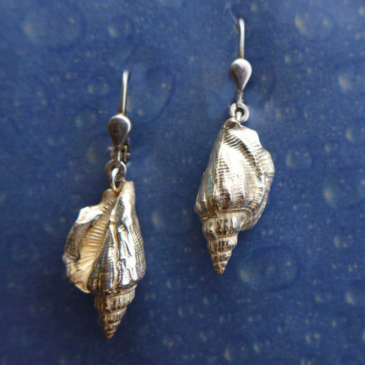 Maritime Schnecke Silber Ohrhänger Bär 