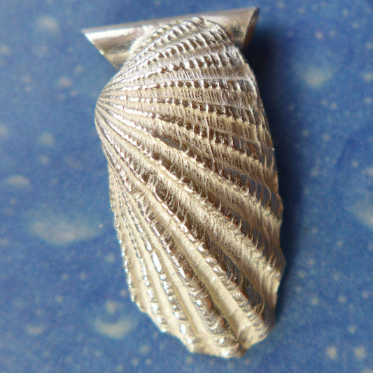Muschelkette Anhänger Schmuck Silber Welle s