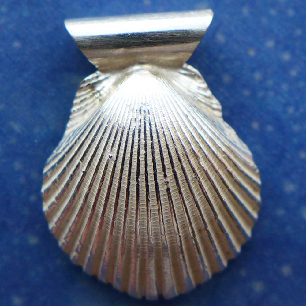 Muschelschmuck Pilgerweg Anhänger Silber