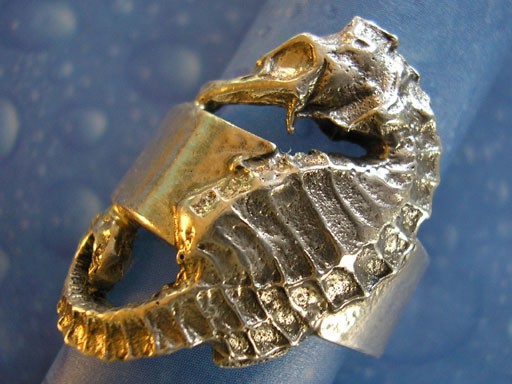 Seepferdchen Ring Silber Taucherschmuck