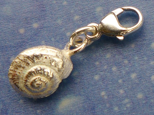 Scharfkantige Knopf Schnecke Charms mit Karabiner